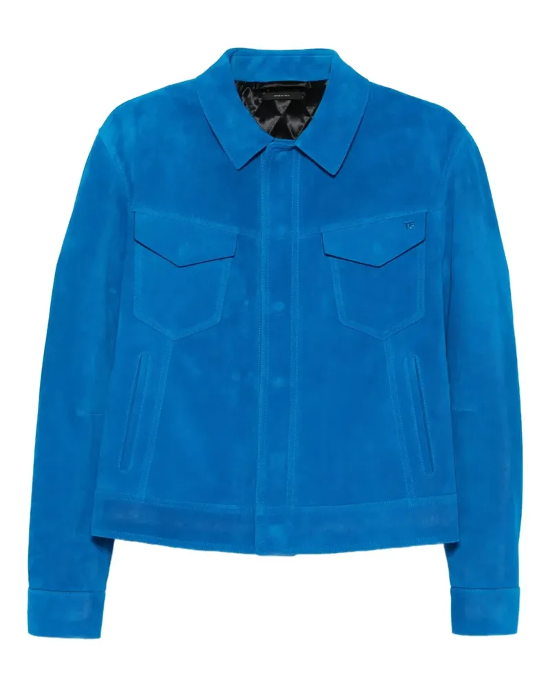 Tom Ford Hemdjacke aus Wildleder - Blau Blau