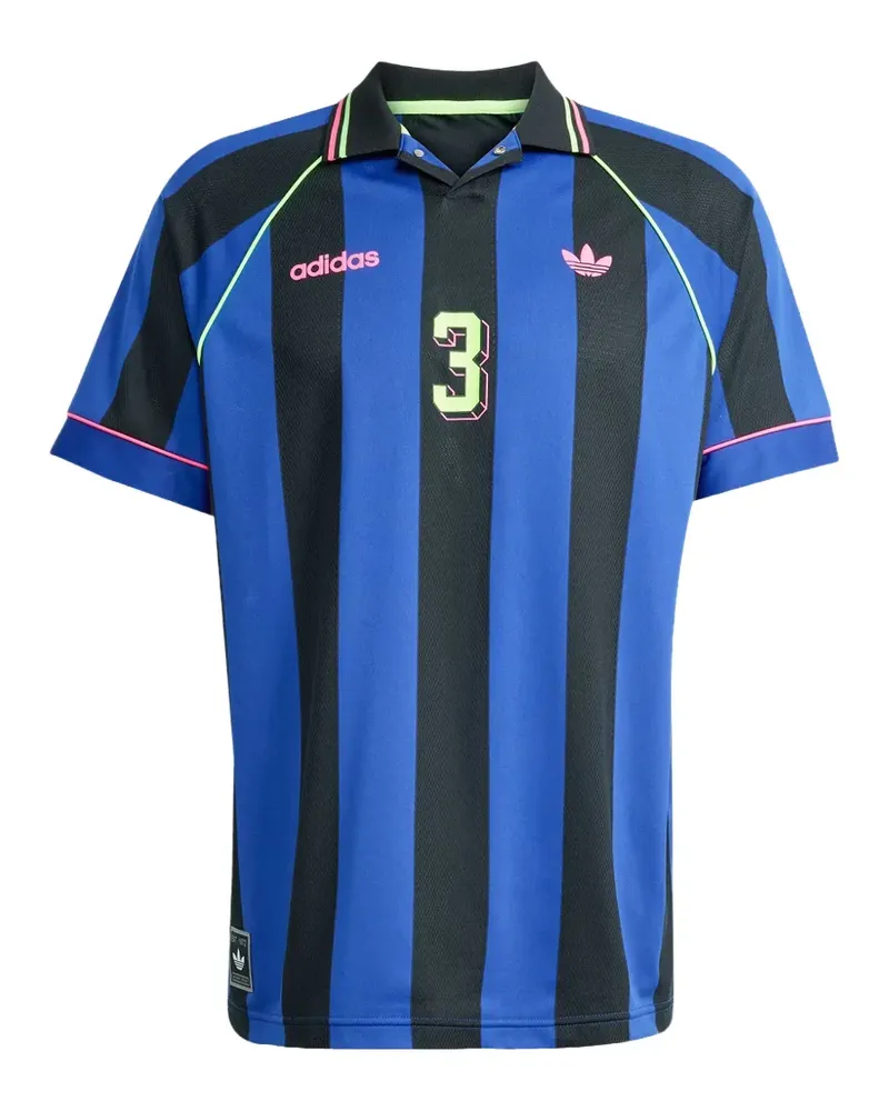 adidas Gestreiftes Poloshirt - Blau Blau