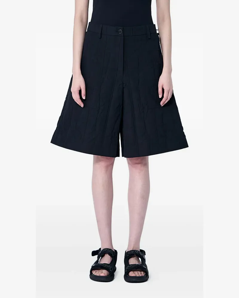 Cecilie Bahnsen Knielange Annika Shorts mit Steppung - Schwarz Schwarz