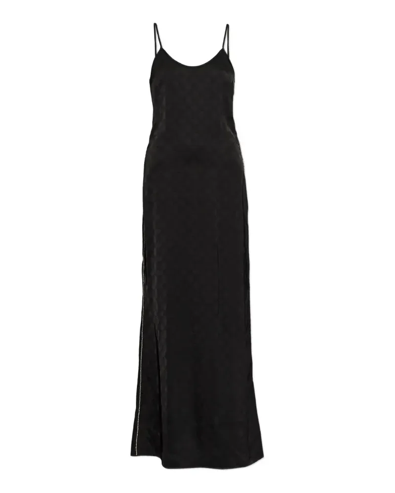 OFF-WHITE logo-jacquard maxi dress - Schwarz Schwarz