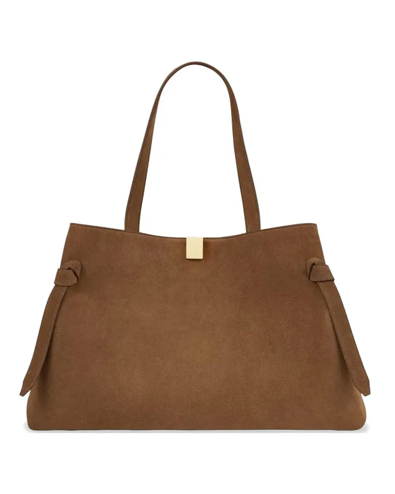 YUZEFI Gyoza suede tote bag - Braun Braun