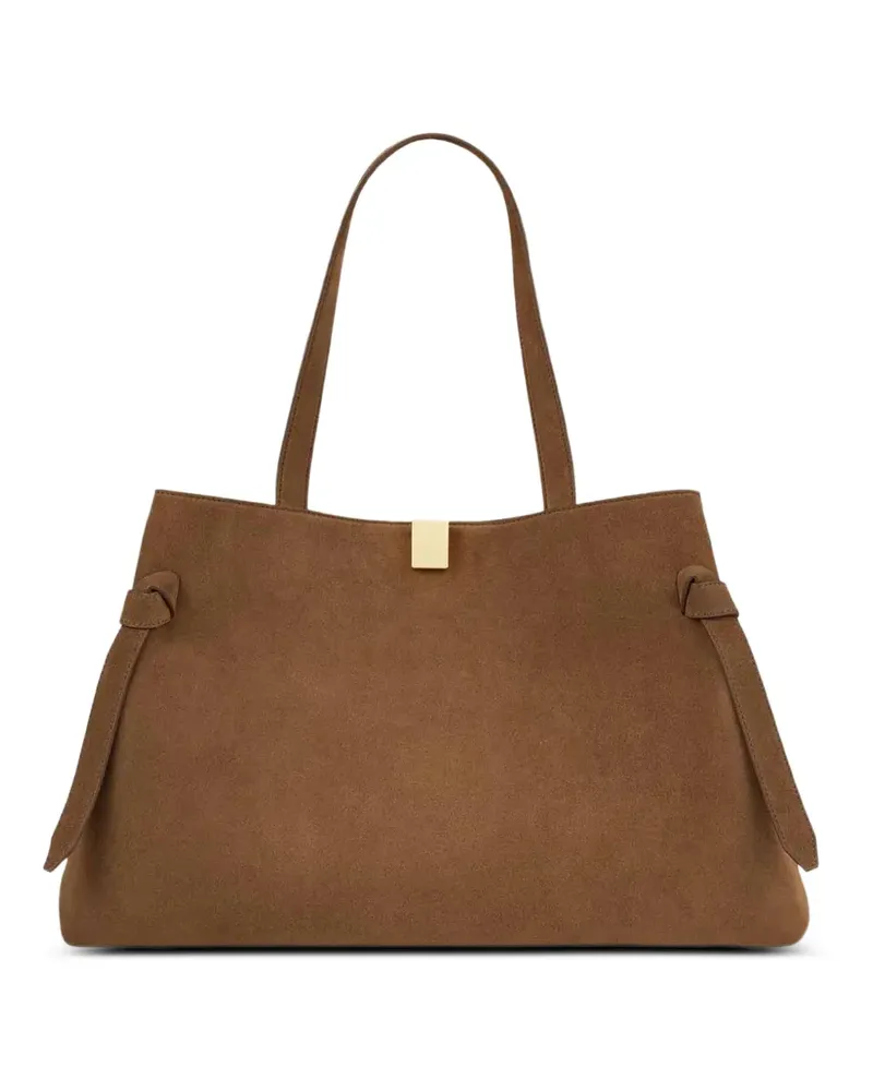 YUZEFI Gyoza suede tote bag - Braun Braun