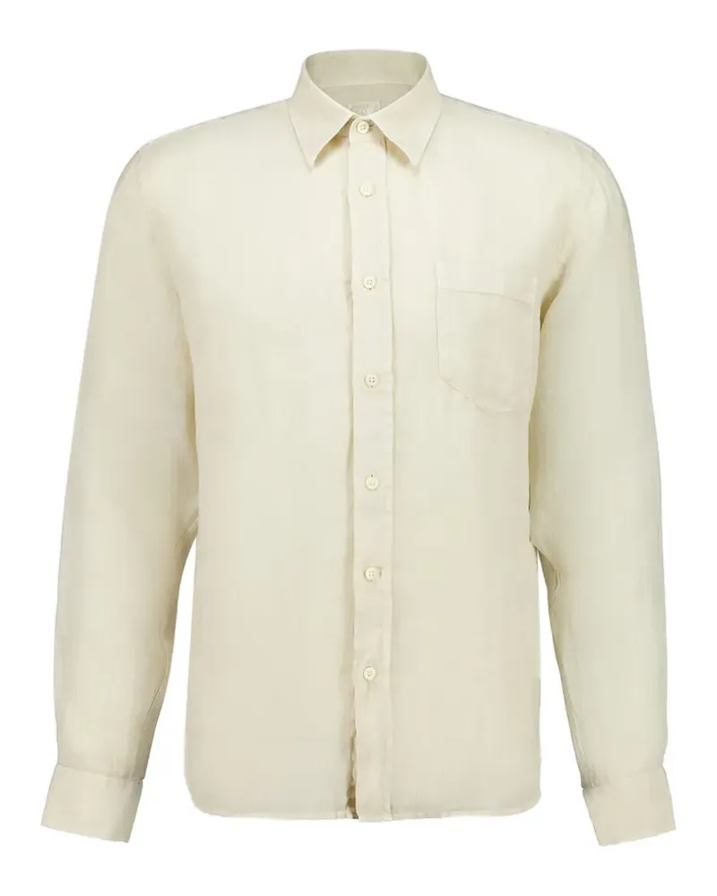 120% Lino regular-fit long-sleeve shirt - Nude Nude