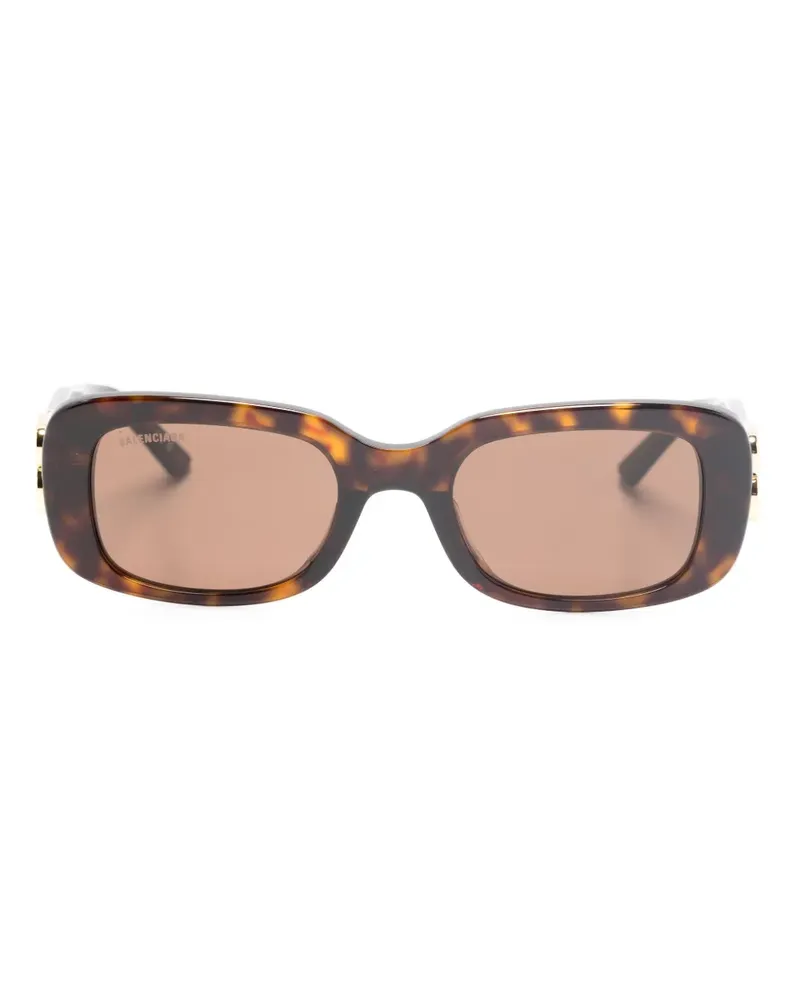 Balenciaga Sonnenbrille mit eckigem Gestell - Braun Braun