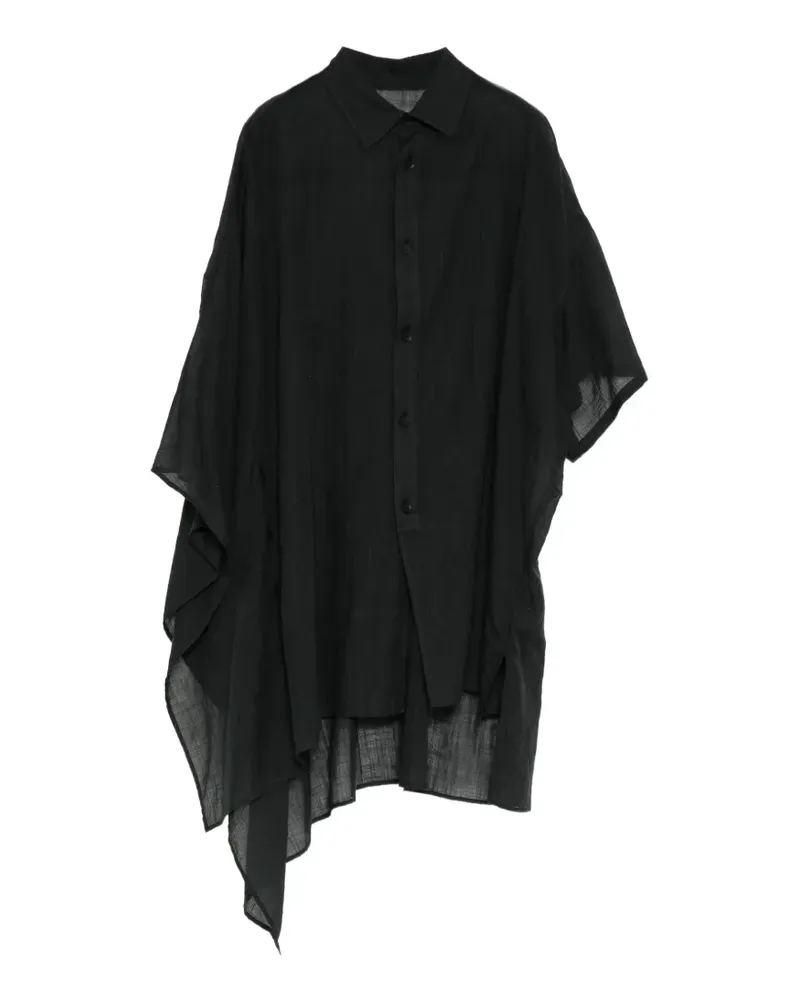 Yohji Yamamoto Rock mit asymmetrischem Saum - Schwarz Schwarz