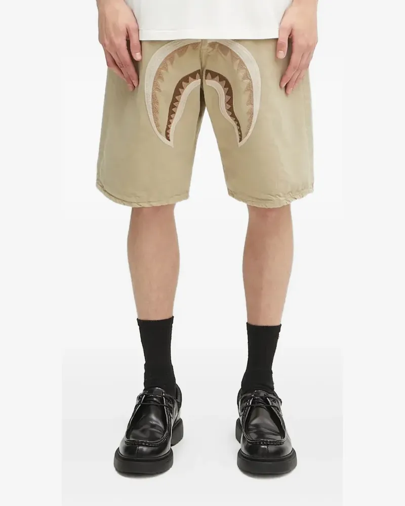 BAPE Stückgefärbte Jeans-Shorts - Nude Nude