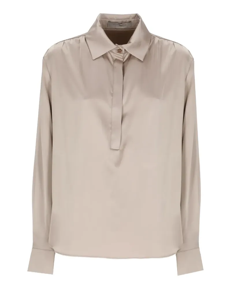 D.EXTERIOR Bluse mit Raffungen - Nude Nude