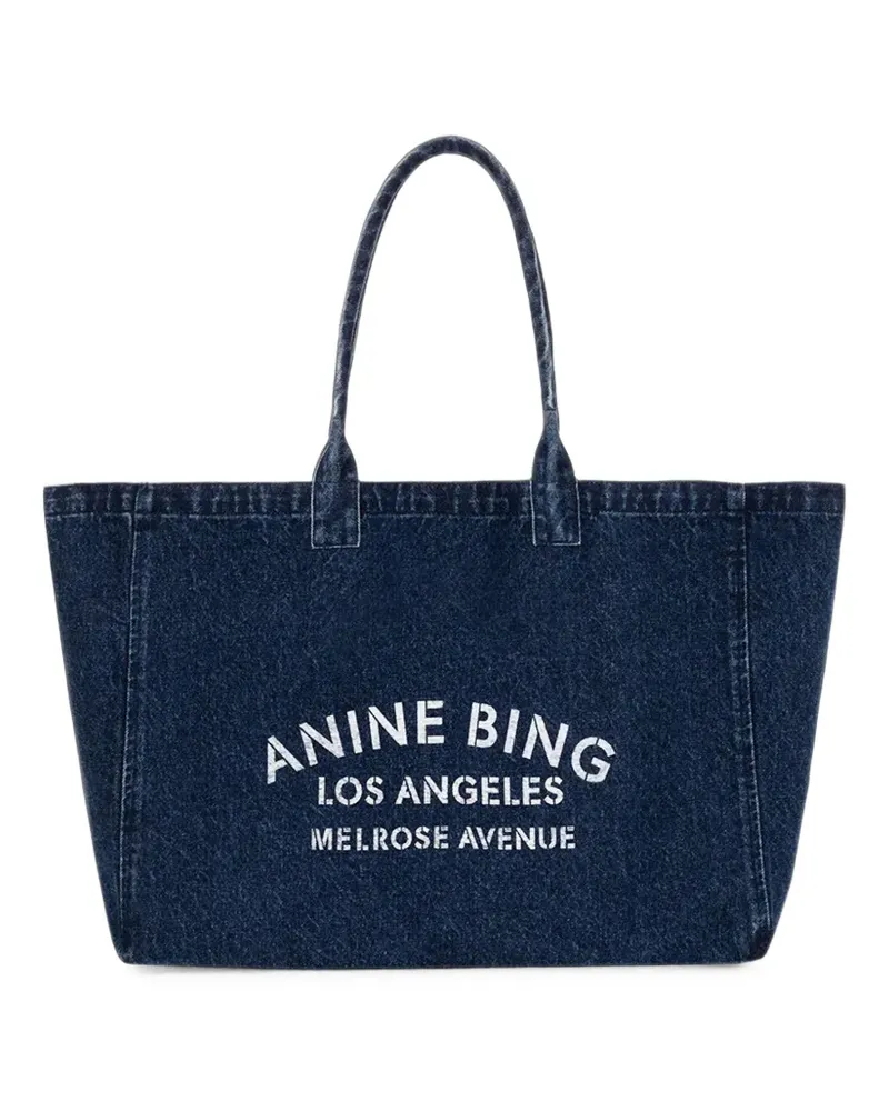 Anine Bing Leo Jeans-Tote Bag - Blau Blau