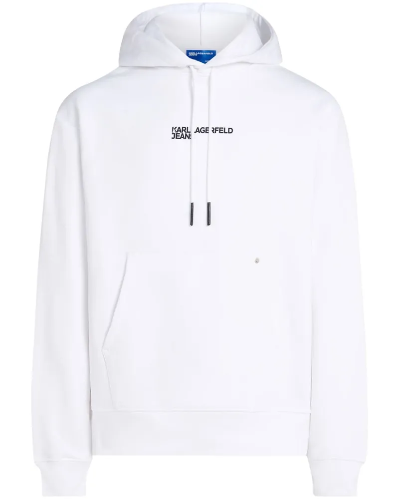 Karl Lagerfeld Hoodie mit grafischem Print Weiß