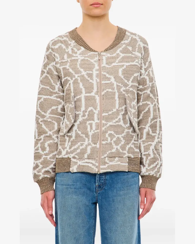 VITELLI Gemusterter Cardigan - Nude Nude