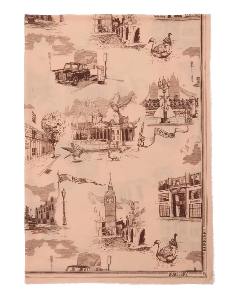 Burberry London Landmarks Schal - Rosa Rosa