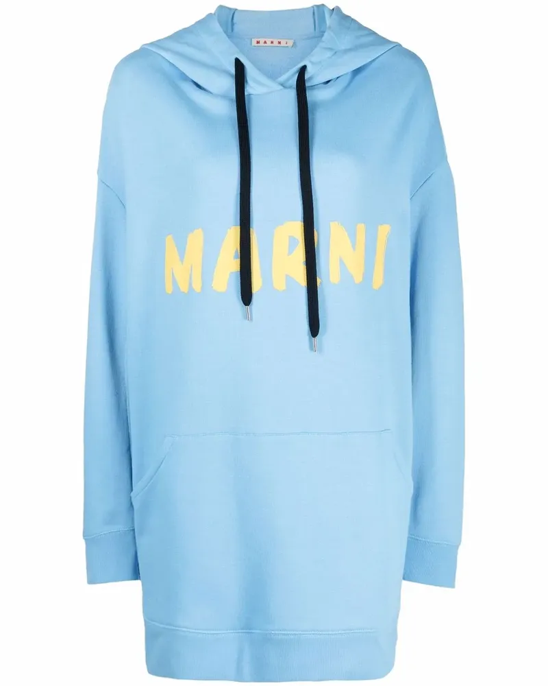 Marni Hoodie mit Logo-Print - Blau Blau