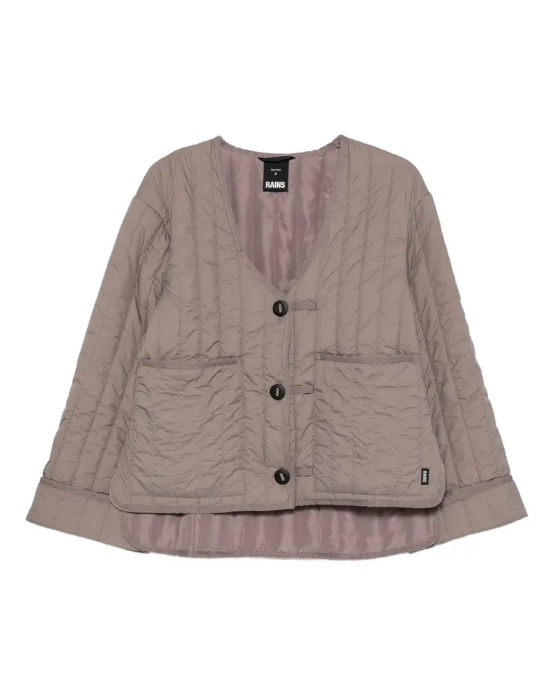 RAINS Gesteppte Banja Liner Bomberjacke - Grau Grau