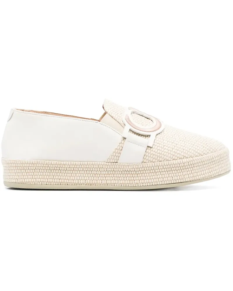 Casadei Loafer mit Logo-Patch - Nude Nude