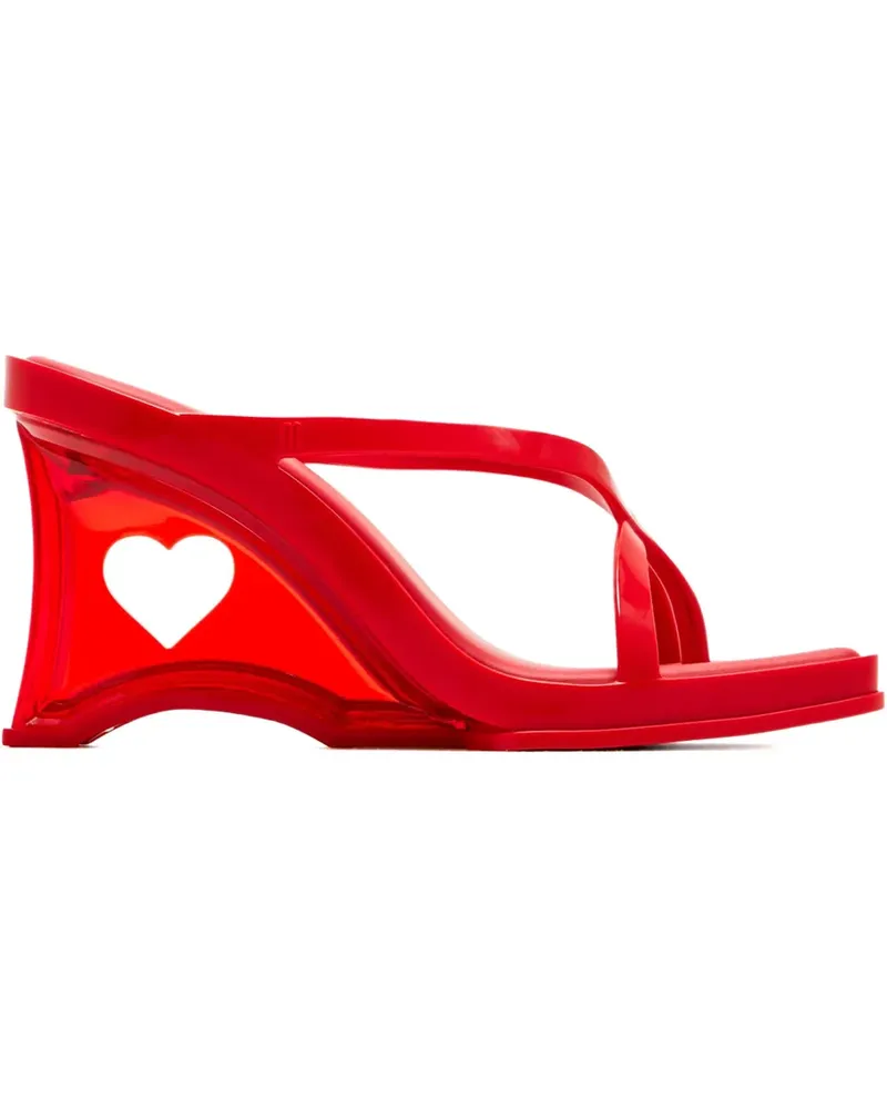 Melissa Glass Heel Sandalen mit Herzdetail 90mm - Rot Rot