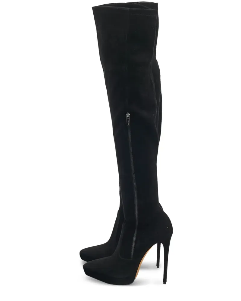 Le Silla Overknee-Stiefel mit Plateau 120mm - Schwarz Schwarz