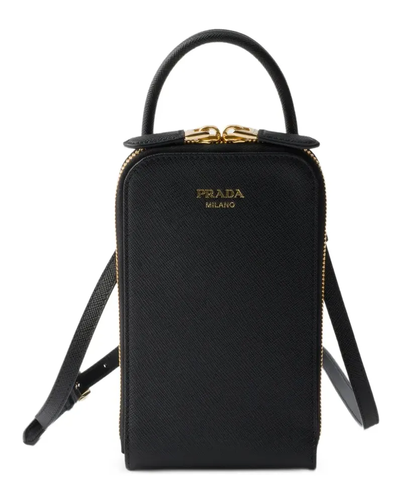 Prada Saffiano Mini-Tasche - Schwarz Schwarz