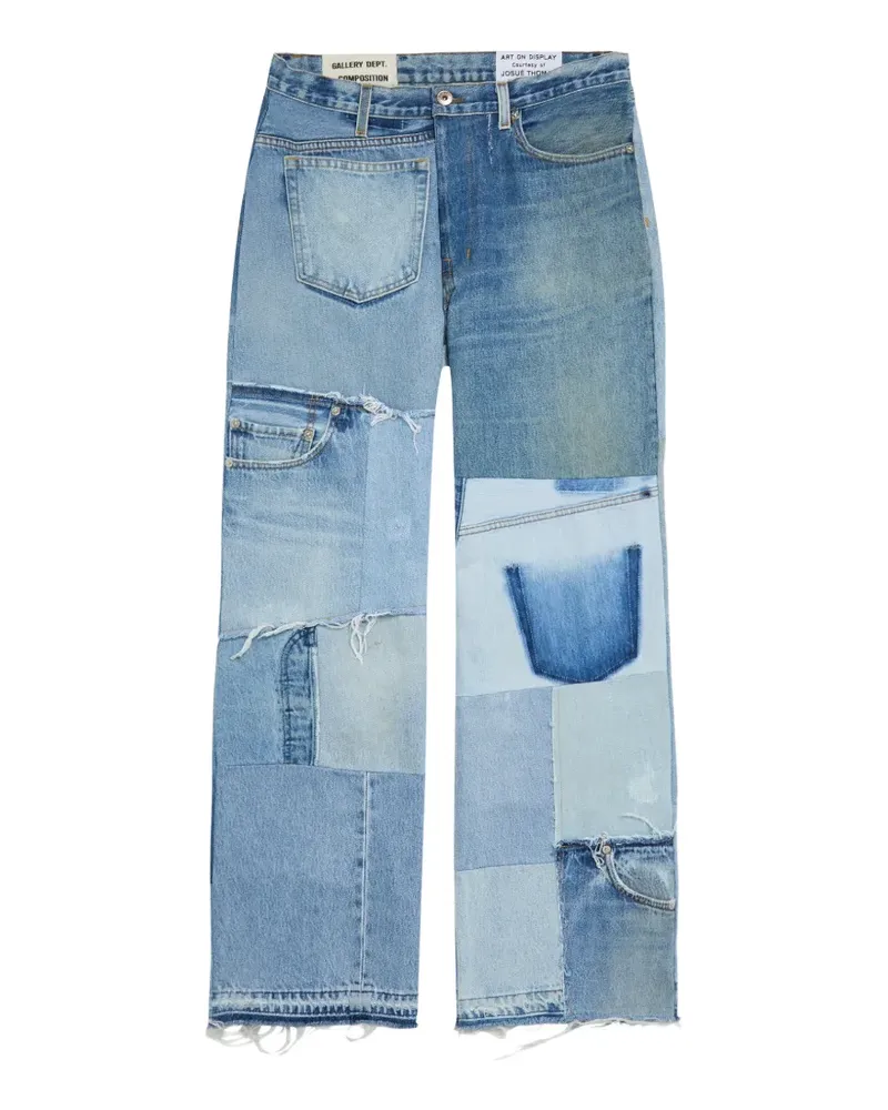 GALLERY DEPT. Mixed-denim straight-leg jeans - Blau Blau