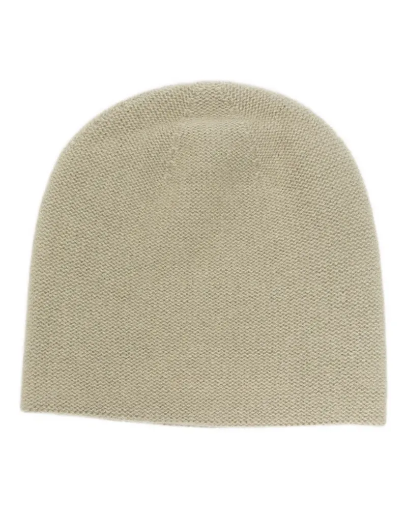 Warm-ME Gerippte Beanie aus Kaschmir - Grün Grün