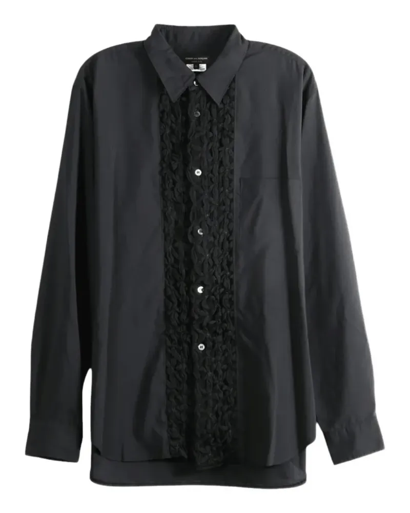 Comme des Garçons ruffled-panel shirt - Schwarz Schwarz