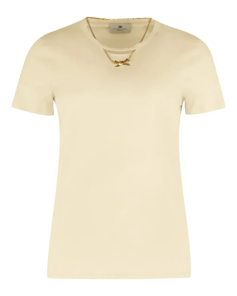 Elisabetta Franchi Klassisches T-Shirt - Gelb Gelb