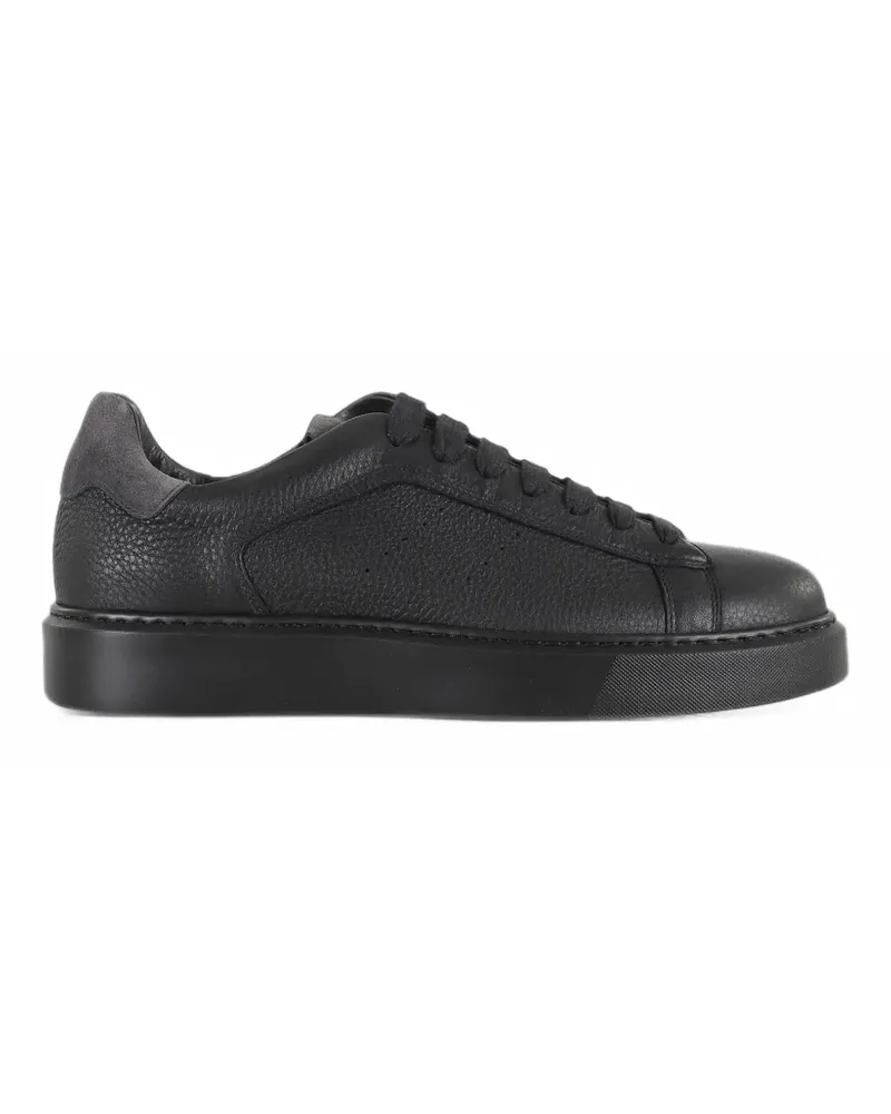 Doucal´s lace-up leather sneakers - Schwarz Schwarz