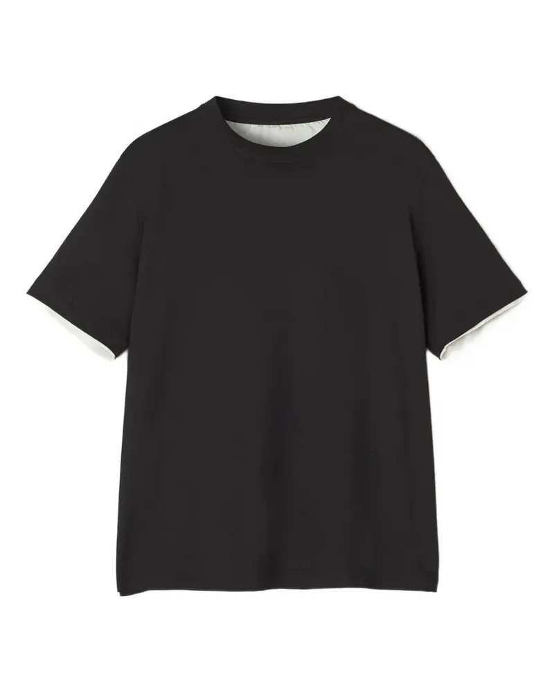 Lanvin T-Shirt im Layering-Look - Schwarz Schwarz