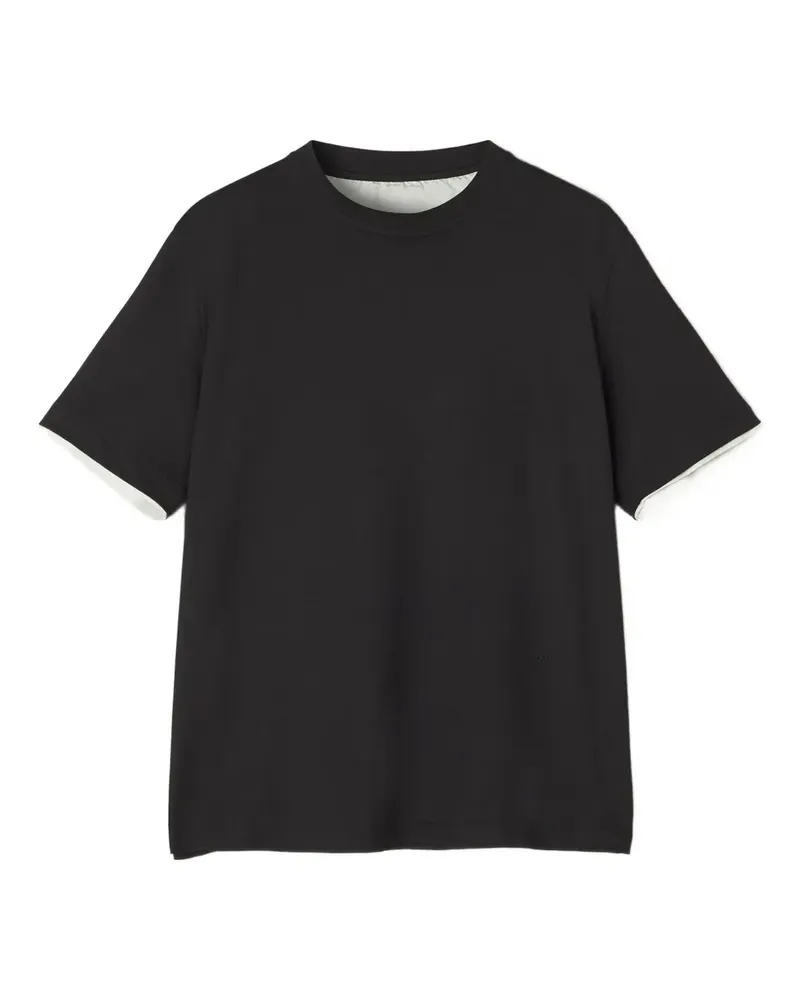Lanvin T-Shirt im Layering-Look - Schwarz Schwarz