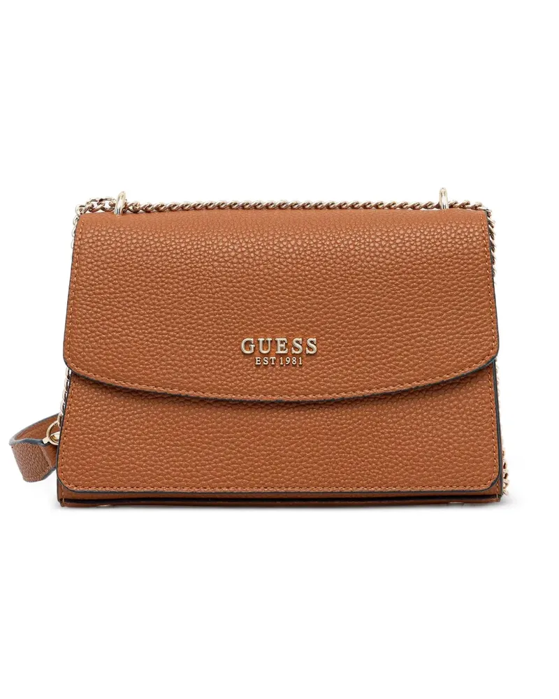 Guess Calista Umhängetasche mit Kettenriemen - Braun Braun