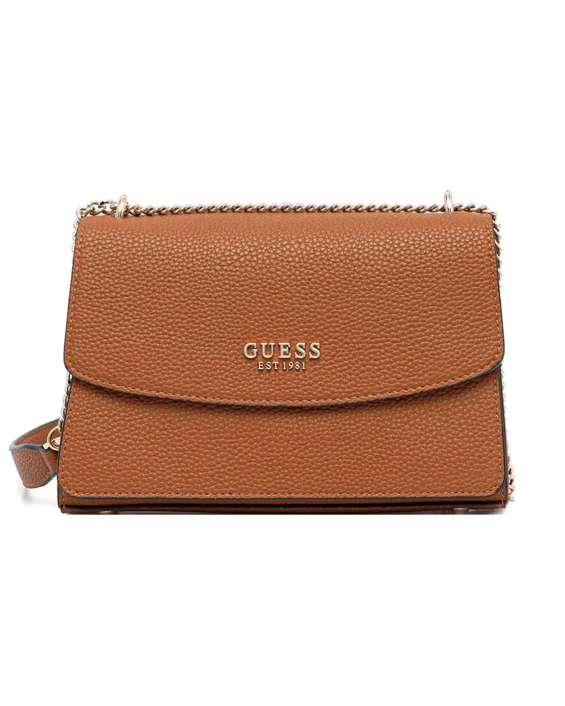 Guess Calista Umhängetasche mit Kettenriemen - Braun Braun