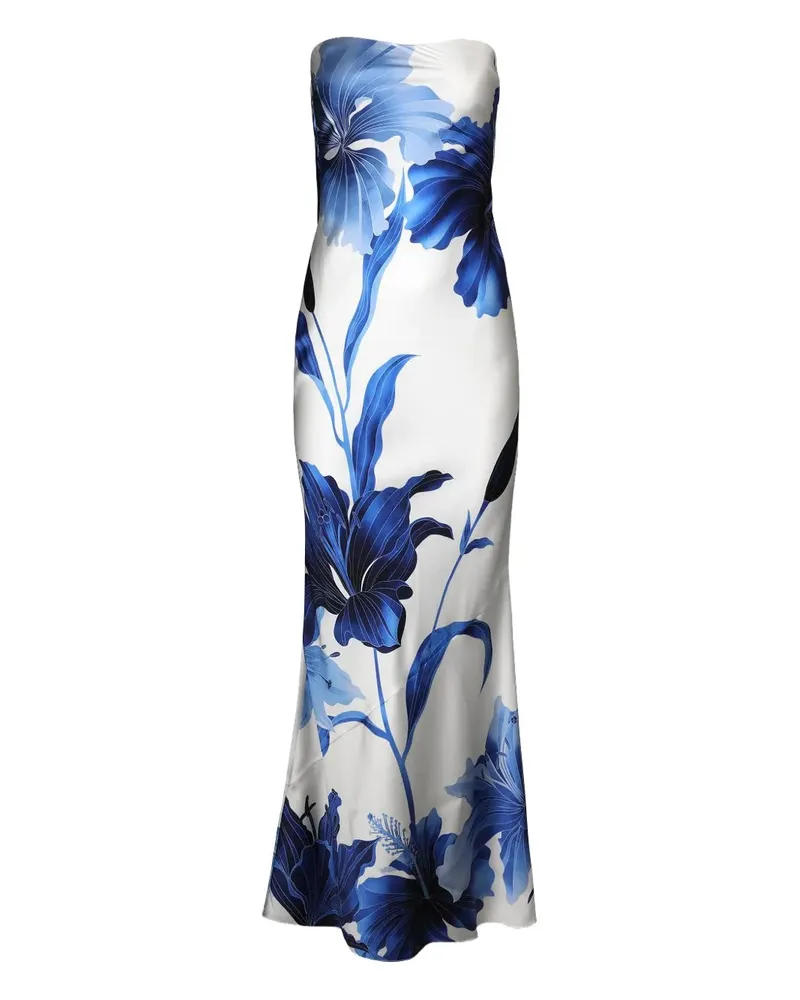 Retrofête Keaton silk dress - Weiß Weiß