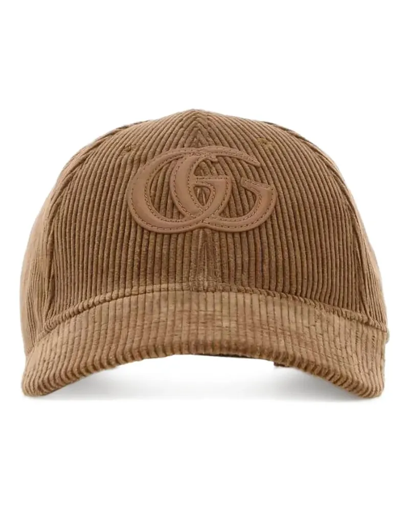 Gucci corduroy logo-patch baseball cap - Braun Braun