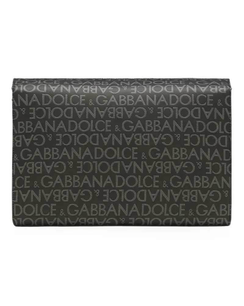 Dolce & Gabbana Beschichtete Jacquard-Umhängetasche - Schwarz Schwarz