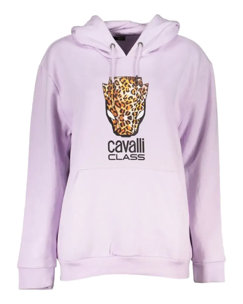 Roberto Cavalli Hoodie mit Leopardenprint - Violett Violett