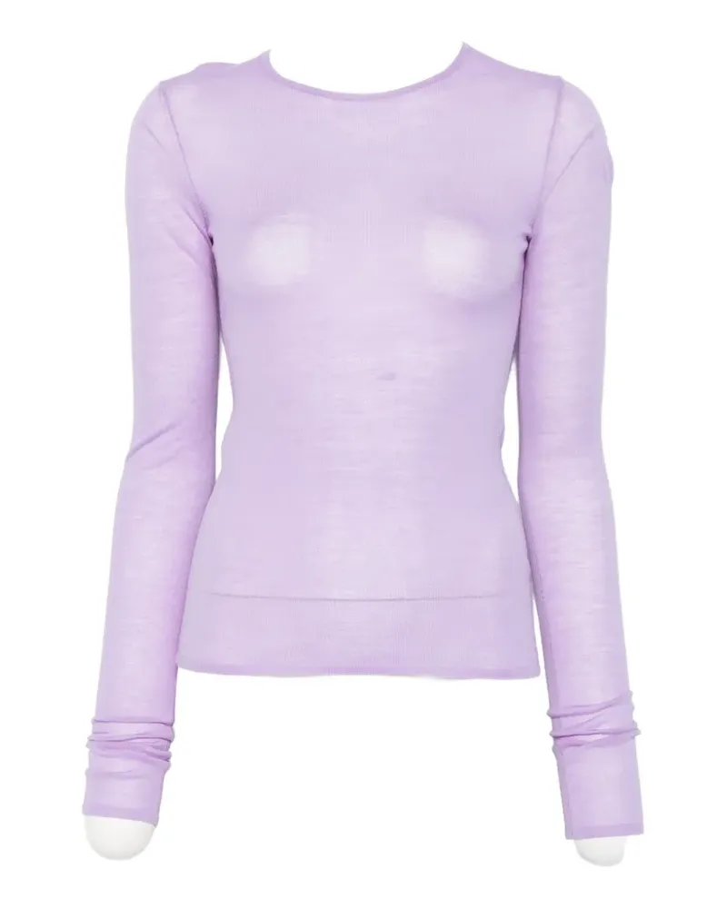Maje embroidered long-sleeve top - Violett Violett