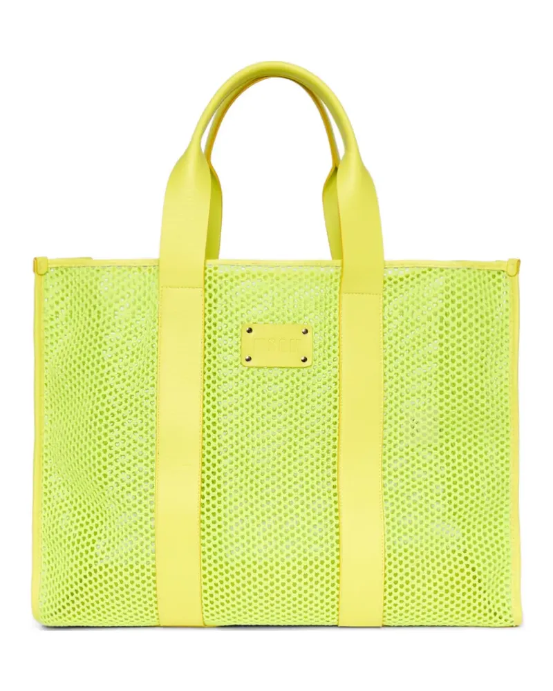 MSGM logo-detail tote bag - Grün Grün