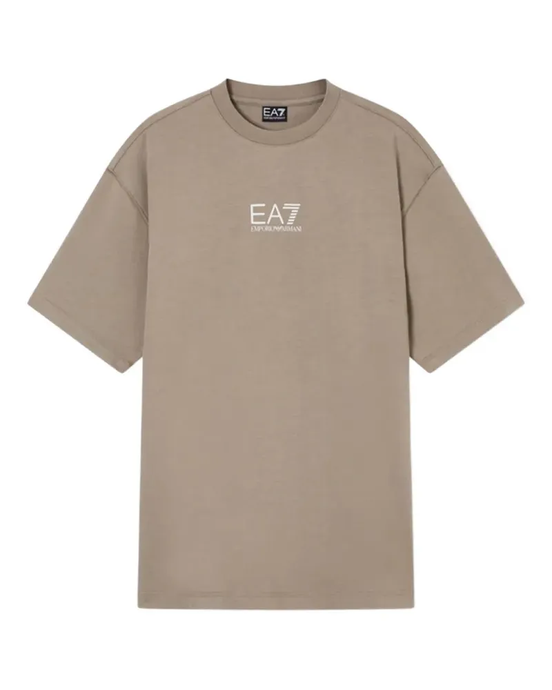 EA7 T-Shirt mit tiefen Schultern - Nude Nude