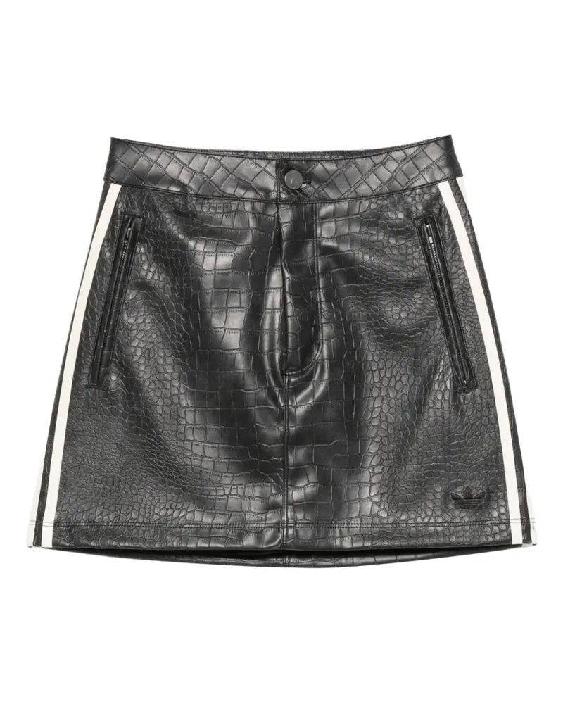 adidas Minirock mit Kroko-Effekt - Schwarz Schwarz