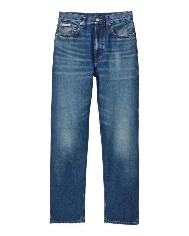 Calvin Klein Five-Pocket-Jeans mit Knopfverschluss - Blau Blau