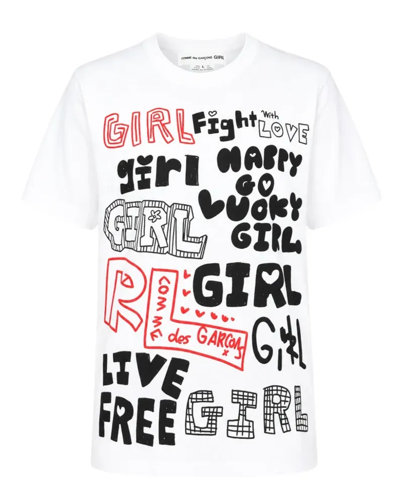 Comme des Garçons T-Shirt mit grafischem Print - Weiß Weiß