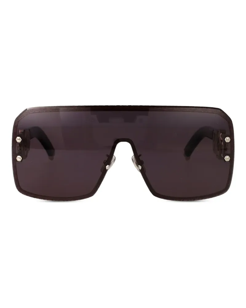Philipp Plein Sonnenbrille mit geometrischem Gestell - Schwarz Schwarz