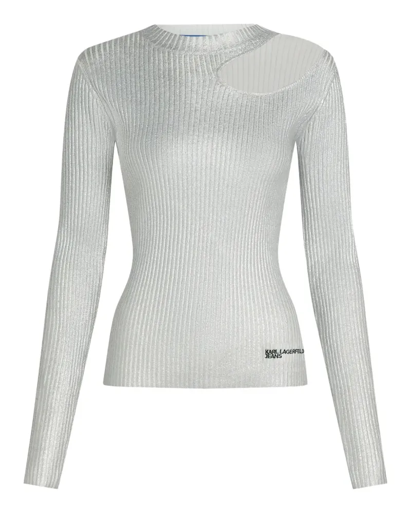 Karl Lagerfeld Beschichteter Pullover - Silber Silber