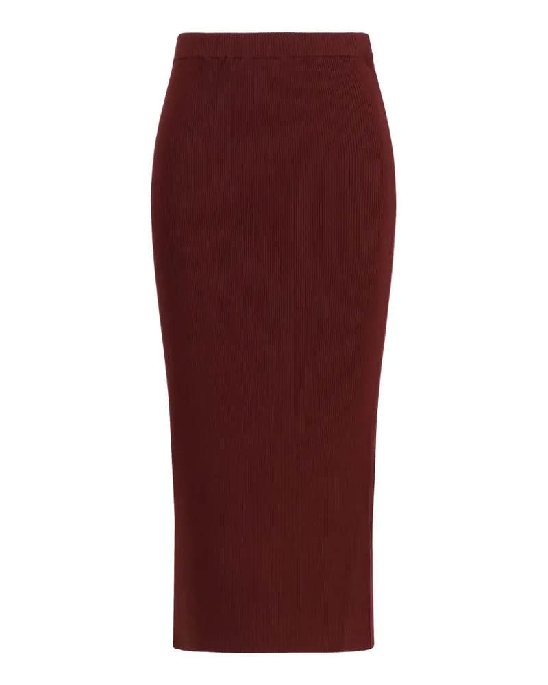 Max Mara ribbed-knit skirt - Rot Rot