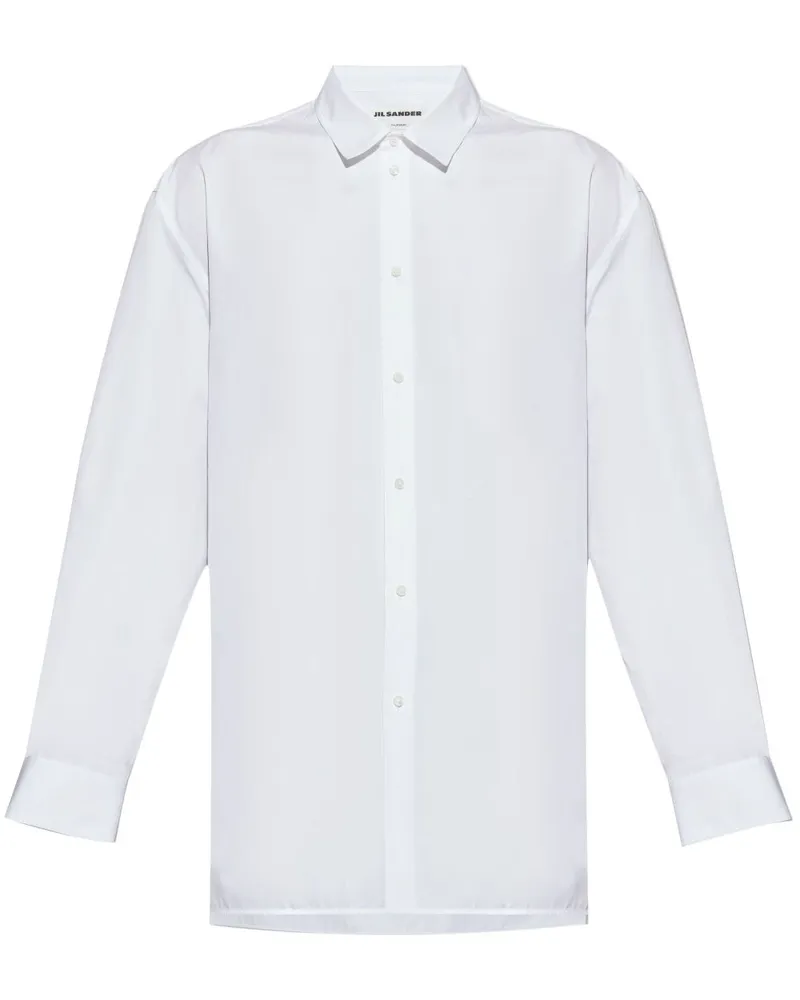 Jil Sander Hemd mit Anker-Logo - Weiß Weiß