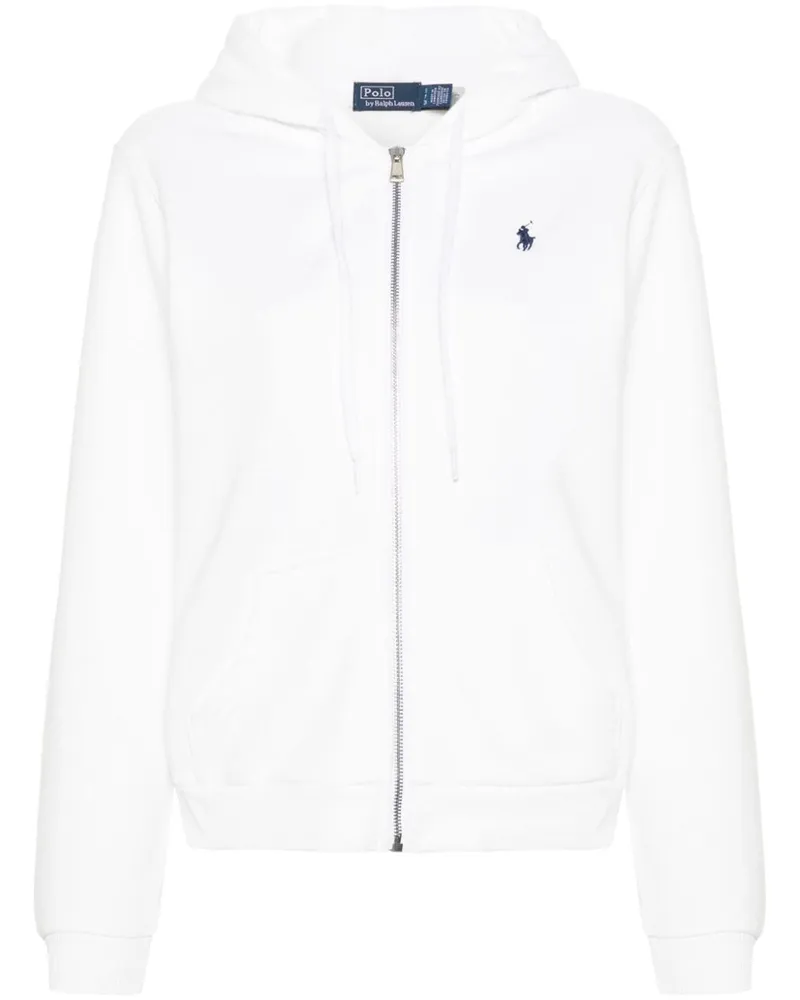 Ralph Lauren Kapuzenjacke mit Polo Pony - Weiß Weiß