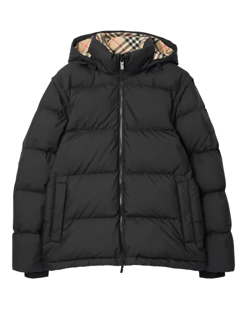 Burberry Gefütterte Jacke mit abnehmbaren Ärmeln - Schwarz Schwarz