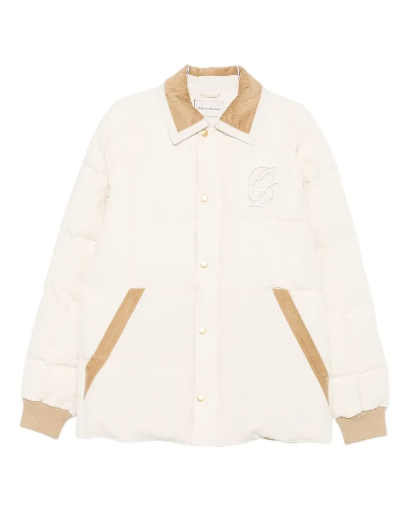 Drôle de Monsieur Bestickte Jacke mit Cordbesatz - Weiß Weiß