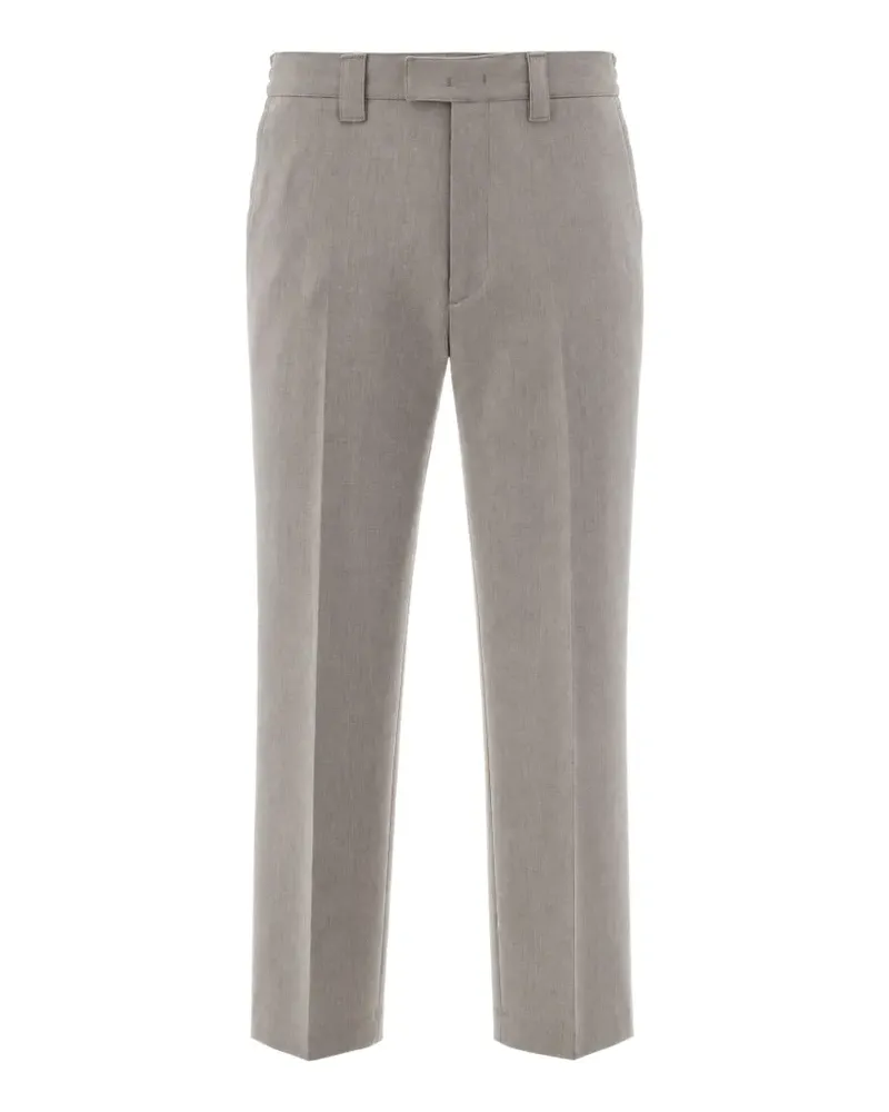 Paolo Pecora Milano pressed-crease straight-leg trousers - Grau Grau