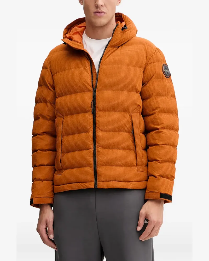 Napapijri Terez quilted hooded jacket - Orange Orange