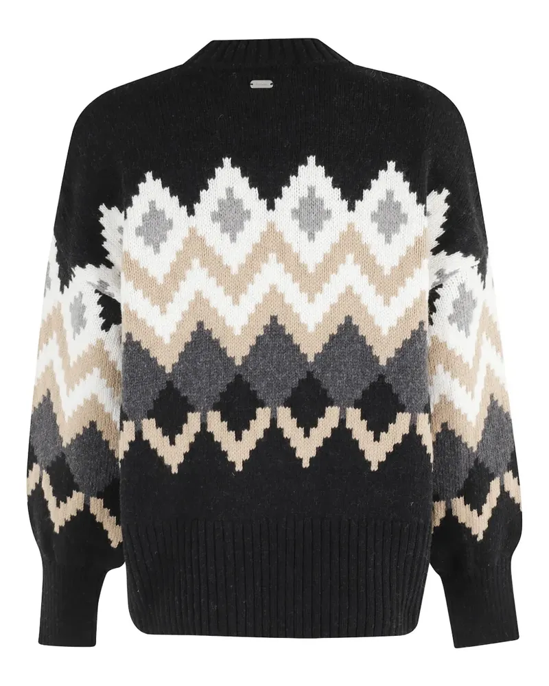 Barbour Cecelia Pullover mit Zickzackmuster - Schwarz Schwarz